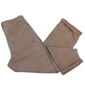 Vintage Dark Khaki Carhartt Double Knees Pants - 36 X 32